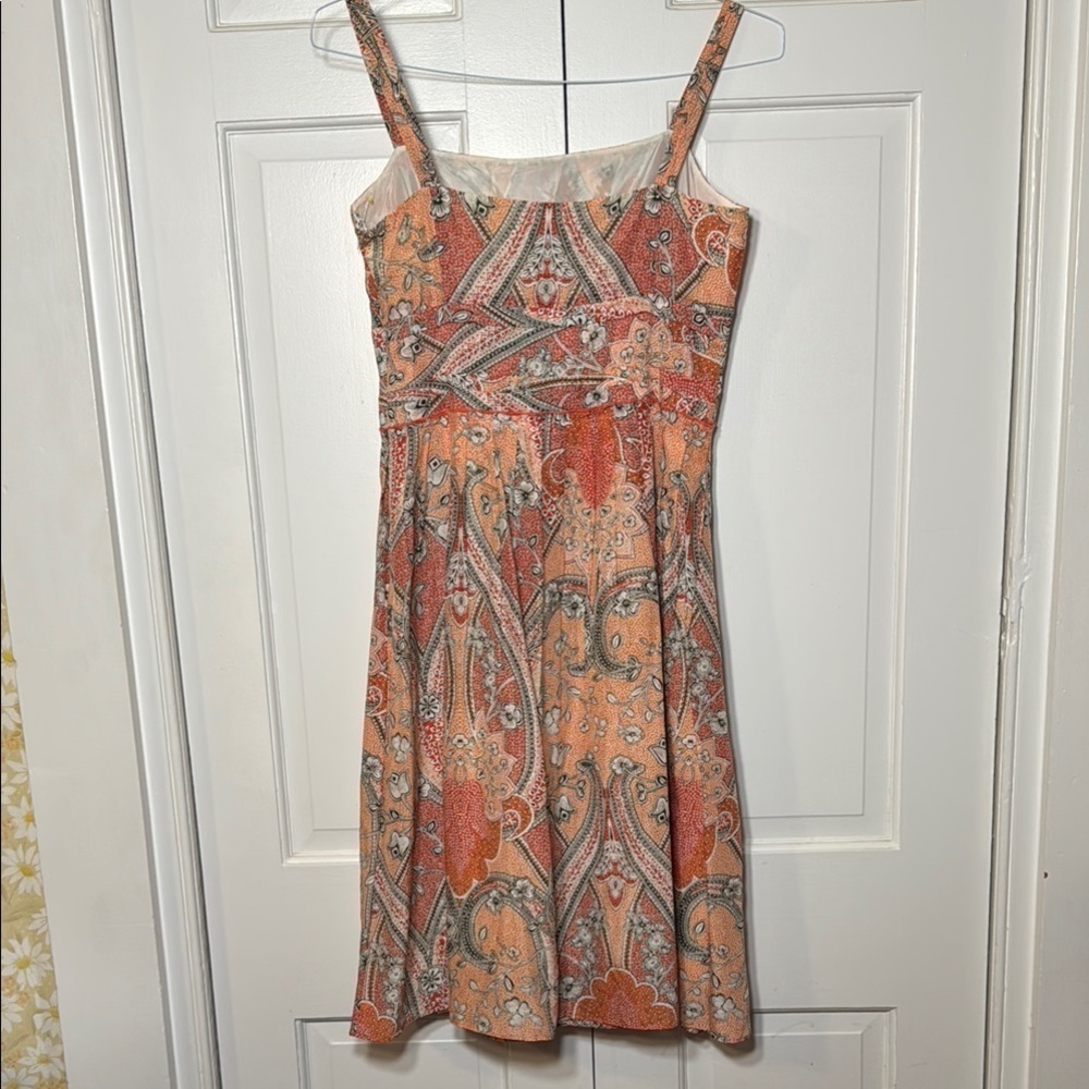 NWOT Anne Taylor Paisley Print Fit and Flare Summer  Dress - Picture 2 of 8